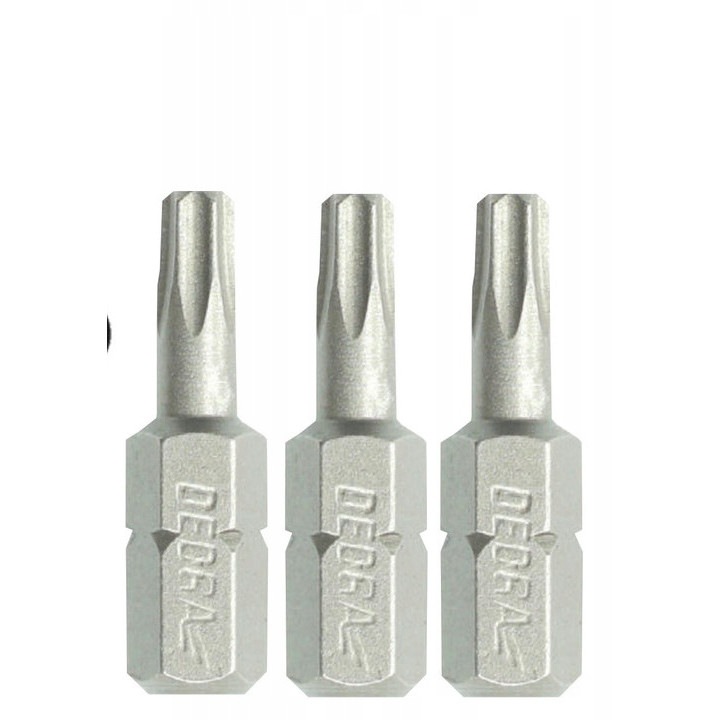 Set de 3 biti pentru surubelnita, Dedra, Torx, 40 x 25 mm