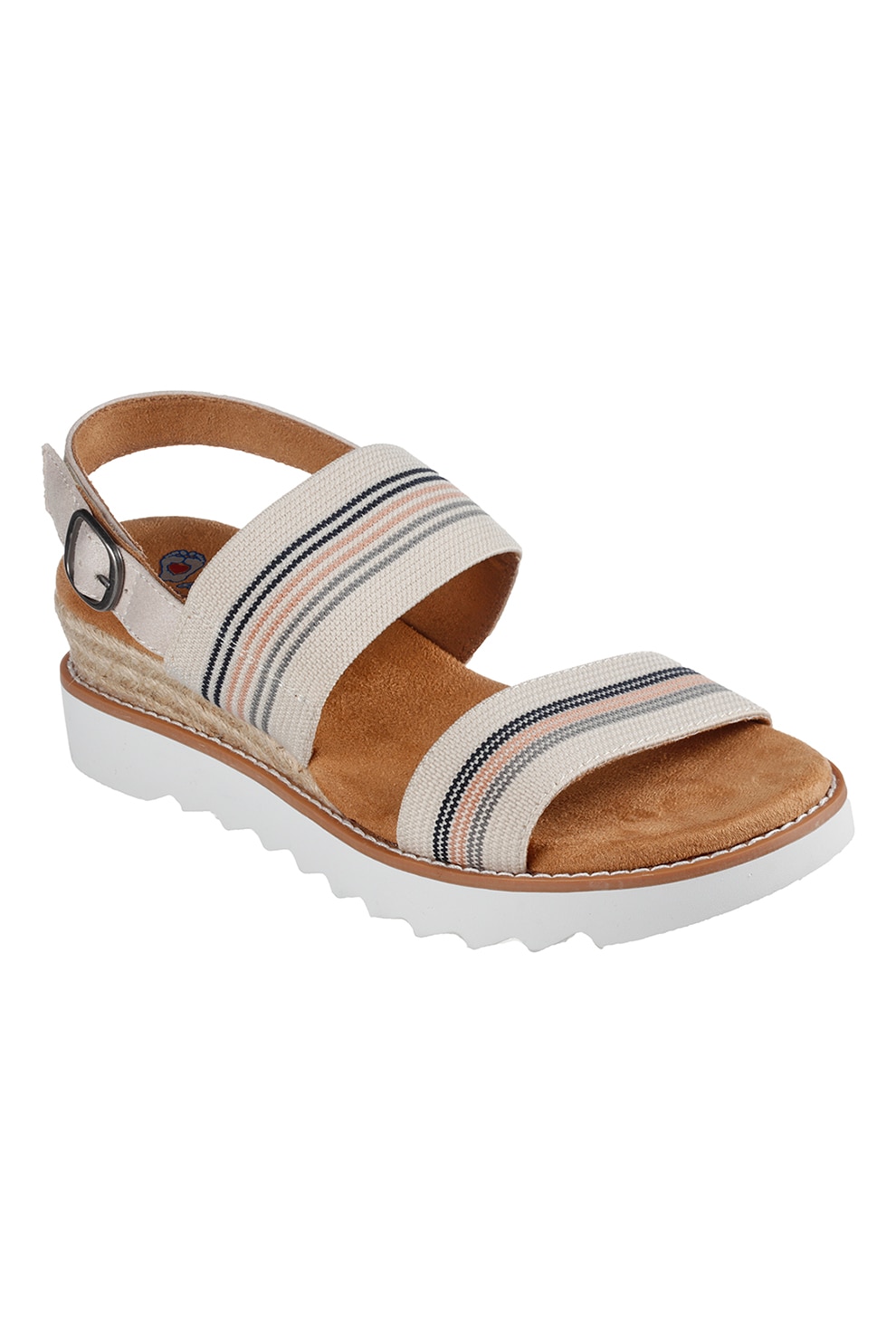 Skechers, Сандали Desert Kiss с отворена пета, Бежов, Розов, Черен, 37 ...