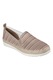 Skechers, Espadrile cu dungi Flexpadrille 3.0, Maro taupe, 40