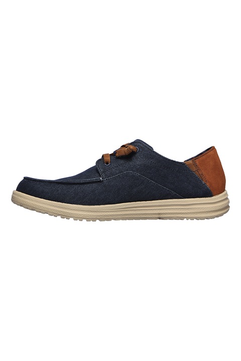 Skechers, Pantofi casual cu aspect contrastant Melson, Bleumarin, 42