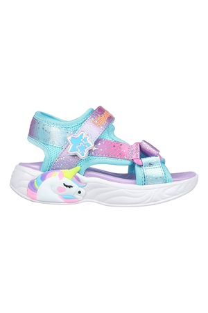 Skechers, Сандали Unicorn Dream с велкро и цветен блок - eMAG.bg