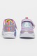 Skechers, Pantofi sport cu velcro si aspect stralucitor Infinite Heart, Lila, Roz, Albastru, 29 EU