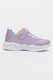 Skechers, Pantofi sport cu velcro si aspect stralucitor Infinite Heart, Lila, Roz, Albastru, 29 EU
