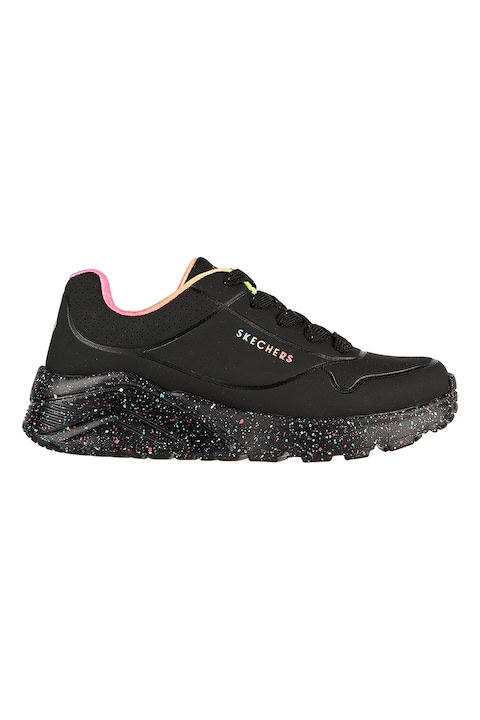 Skechers, Спортни обувки Uno Lite - Rainbow с шарена подметка, Черен