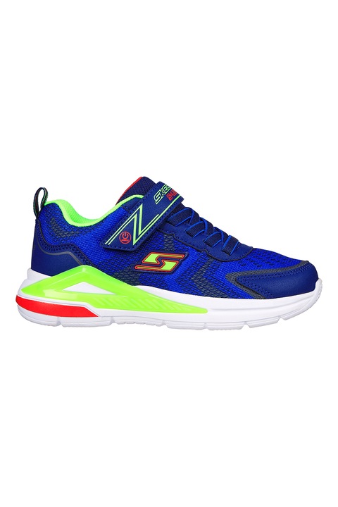 Skechers, Спортни обувки Tri-Namics с LED светлини, Кралско Синьо/Неоново зелено