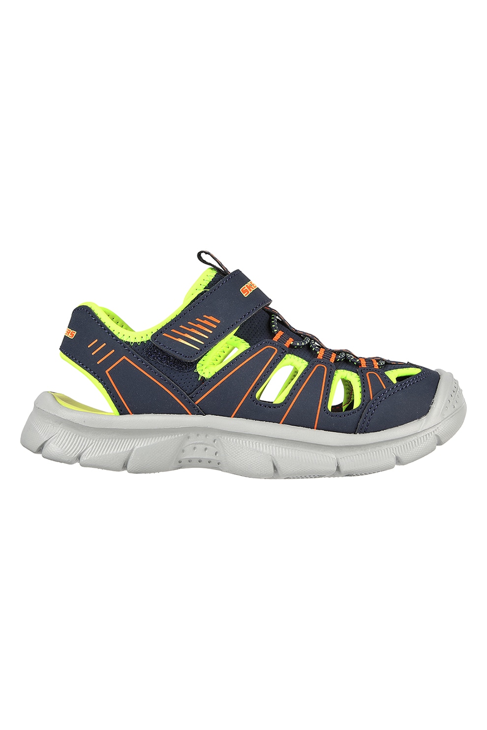 Skechers, Sandale cu velcro Relix Valder, Bleumarin, 31 EU