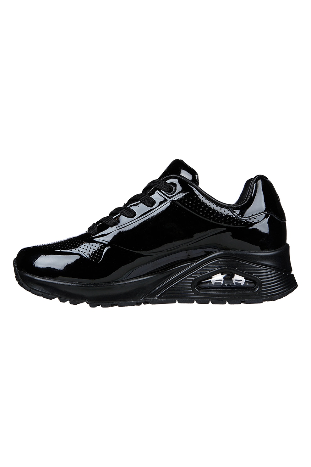Skechers, Лачени спортни обувки Uno - Shiny One, Черен, 37.5 - eMAG.bg