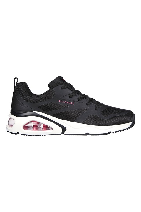 Skechers, Pantofi sport de plasa cu garnituri sintetice Tres-Air Revolution, Negru, 37