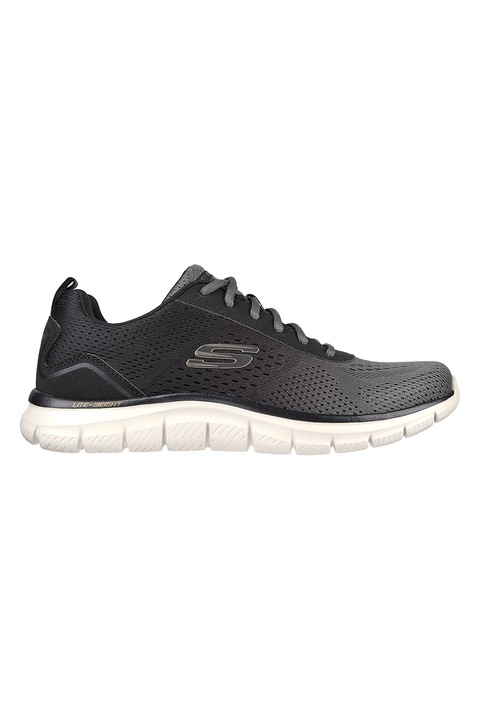 Skechers, Мрежести спортни обувки Track-Ripkent, Сив/Избеляло черно