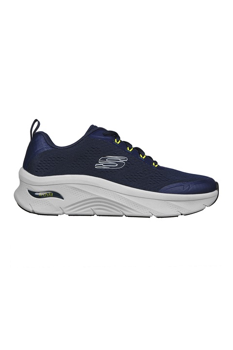 Skechers, Pantofi sport de plasa cu logo D'Lux, Albastru marin, 40