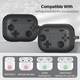 Husa Protectie Silicon Compatibila Cu Airpods Pro/Airpods Pro2, Darklove, Husa protectie casti cu Breloc Carabina, Accepta incarcarea fara fir, Anti-zgarieturi si rezistent la socuri, Rezistent la praf, 5.9 x 2.5 x 5.2cm, Gri