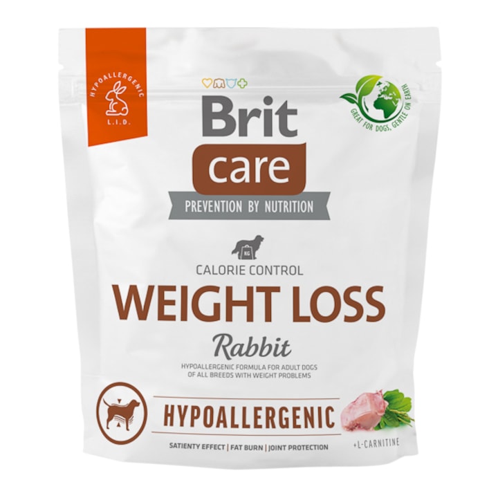 Hrana uscata pentru caini Brit Care Hypoallergenic Weight Loss, 1 kg