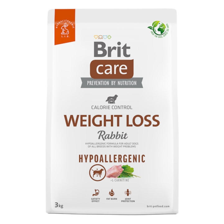 Hrana uscata pentru caini Brit Care Hypoallergenic Weight Loss, 3 kg