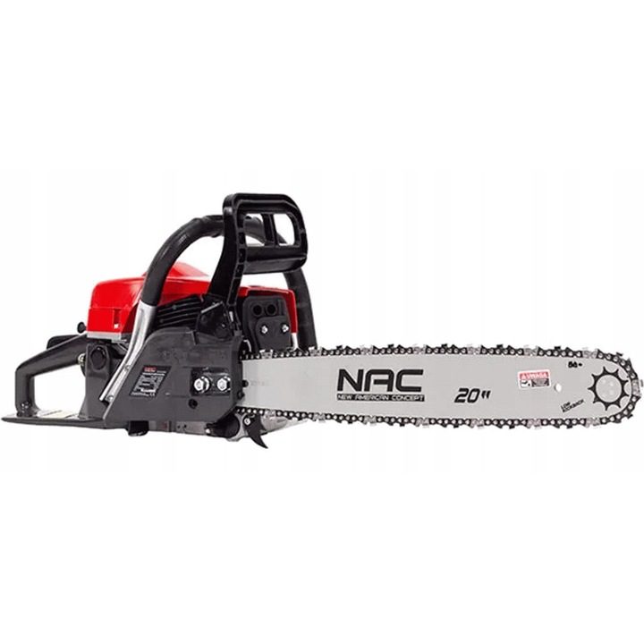 Benzines láncfűrész, NAC, 3 LE, 45 cm, fekete/piros