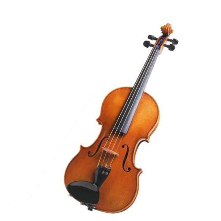KlaussTech hegedű, 4/4-es méret, 4 húros, hossza 60 cm, kezdőknek, barna