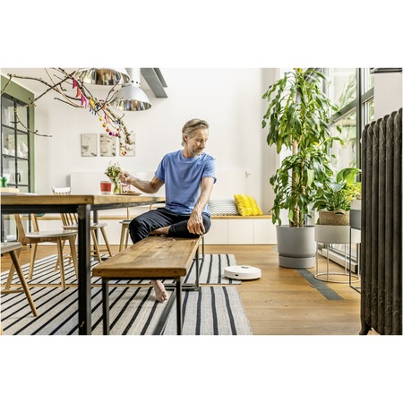 Robot aspirare Karcher RCV 3 *EU WiFi, 33W, aspirator si mop, navigatie LiDar, 3200mAh, autonomie 120 de minute, putere de aspirare 2500 Pa, recipient praf 500ml, recipient apa 170ml, Alb
