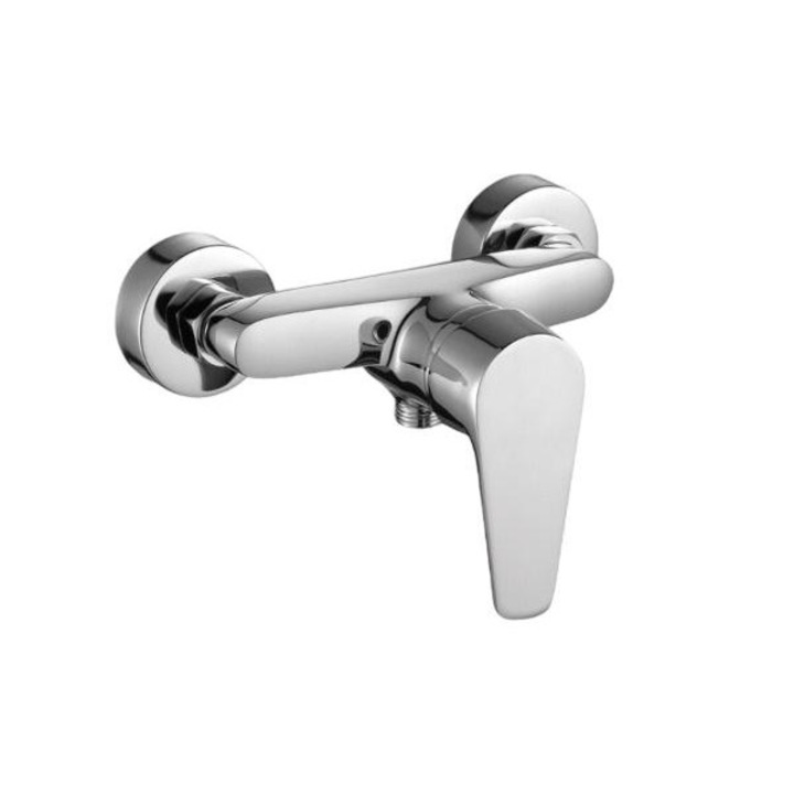 Смесител за вана/душ, Kuchinox, Едноръкохватков, Стенен монтаж, Сребрист