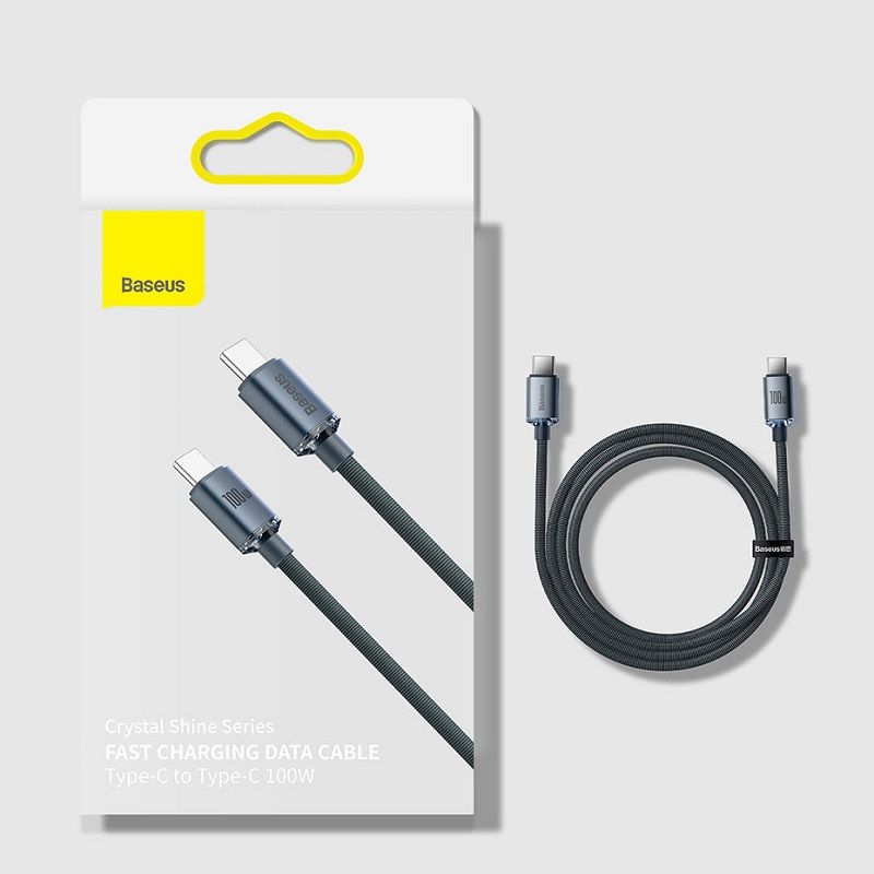 Cablu Baseus Crystal Shine, Fast Charge, USB-C la USB-C
