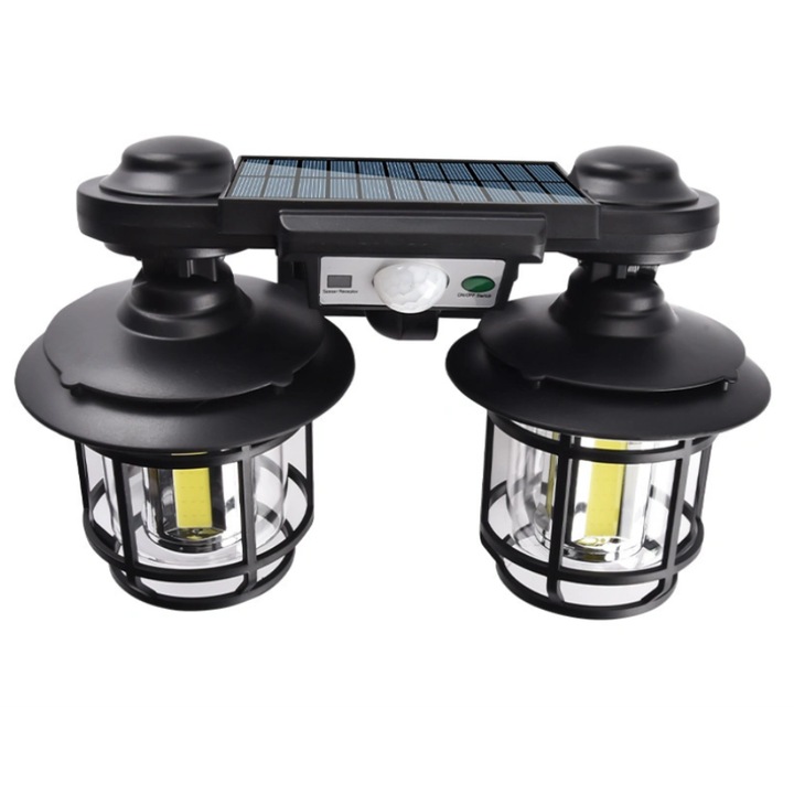 Соларна лампа 192LED COB със сензор за движение, 3 режима на светене, дистанционно управление