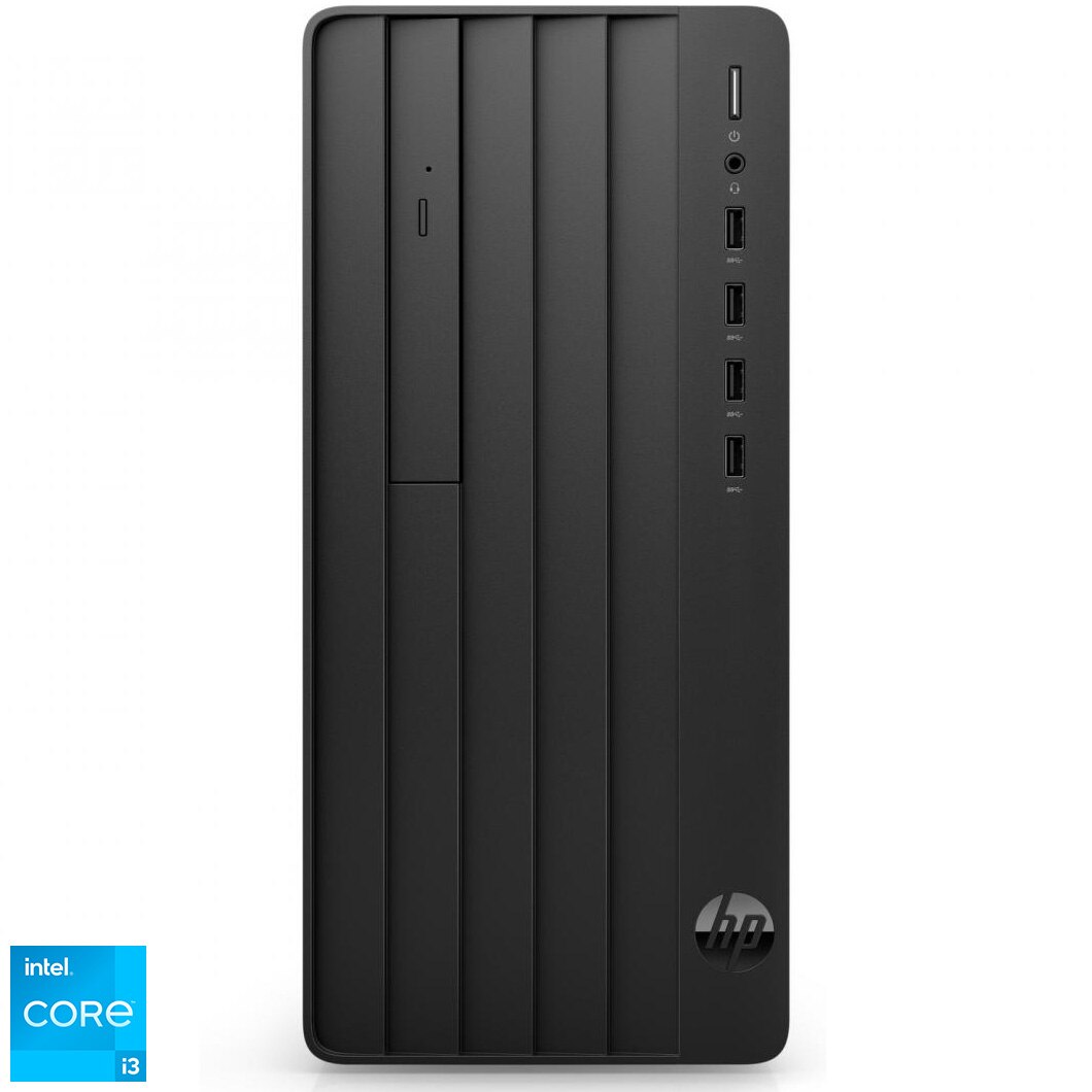 Sistem PC HP Pro 290 G9, Procesor Intel® Core™ i3-12100 (4 cores, 3.3GHz up to 4.3GHz, 12MB), 8GB DDR4, 256GB SSD, Intel UHD 730, No OS