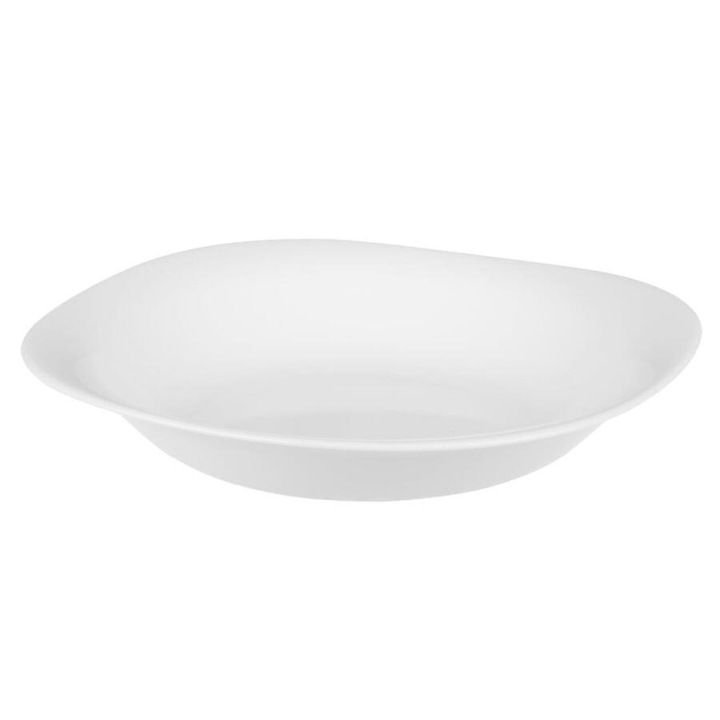 Mélytányér, Galicja, Üveg, 23 cm, Fehér