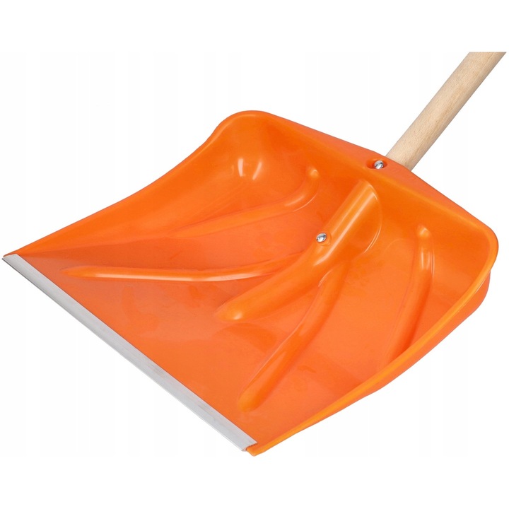 Lopata pentru zapada, Kotarbau, Plastic/Lemn, Portocaliu