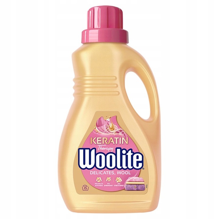 Detergent lichid pentru tesaturi delicate, Reckitt Benckiser, Keratina, 15 spalari, 0.9L