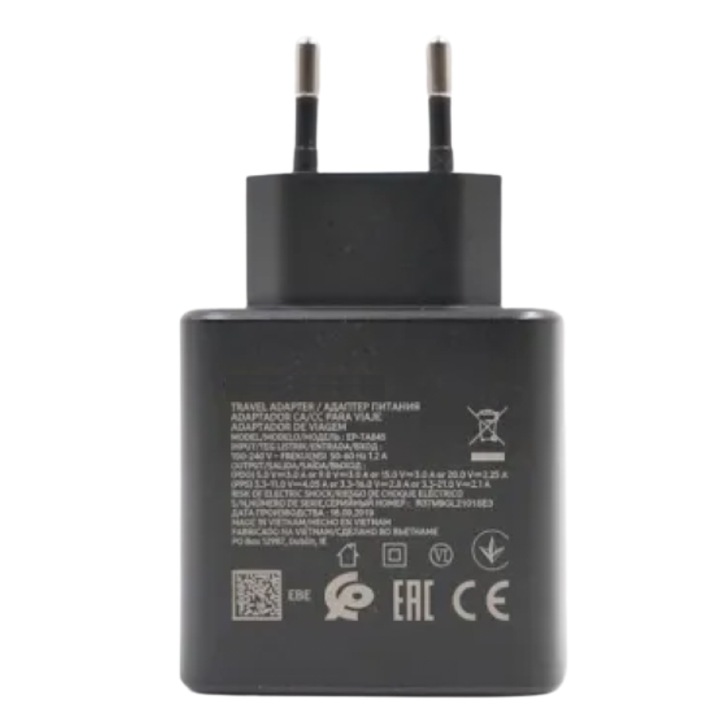 Incarcator 45W USB-C, Super Fast Travel Charger, Compatibil pentru s22ultra, s21ultra, fara cablu, bulk