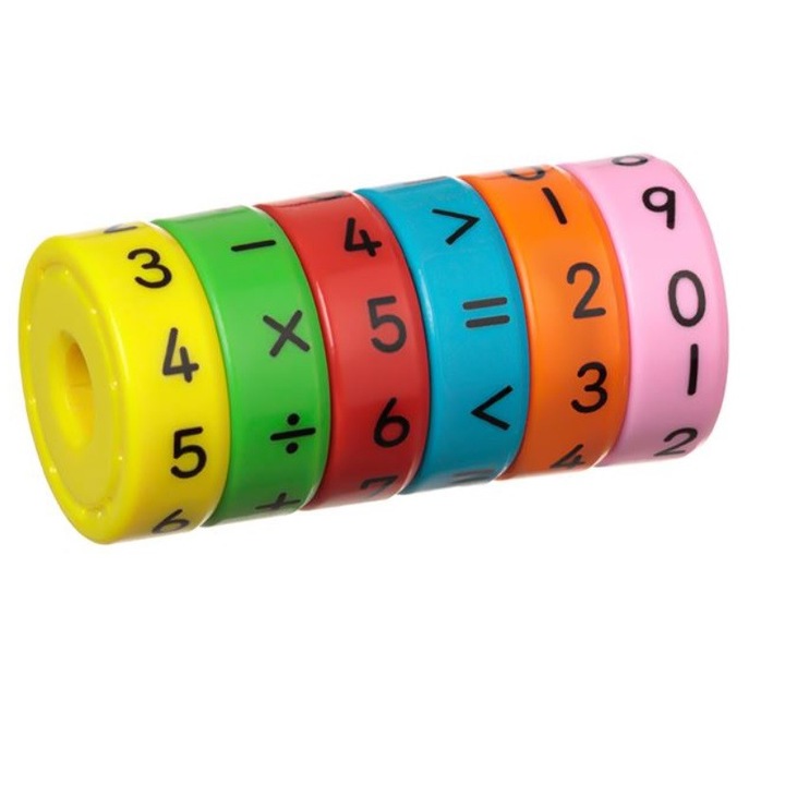 Cilindru magnetic aritmetic, multicolor 3x6 cm, M Deco