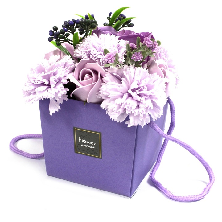Aranjament floral, Ancient Wisdom, Flori de sapun, Mov/Violet