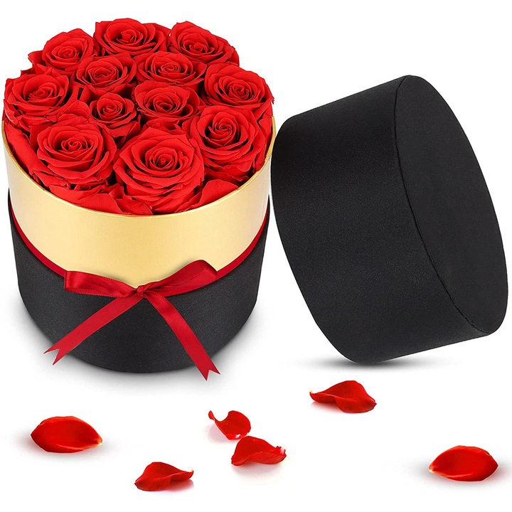 Aranjament floral, Trandafiri naturali, Rosu