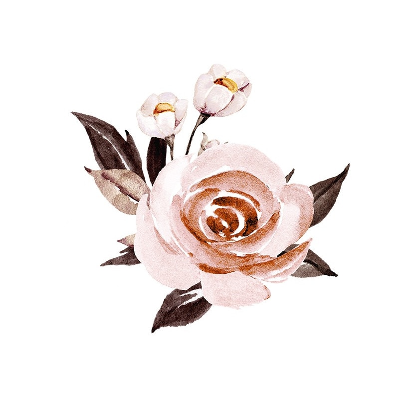 Sticker decorativ Floare, Roz, 54 cm, 3620ST - eMAG.ro