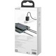 Кабел Type-C към MicroUSB+Lightning+Type-C Baseus 3 in 1 PD 20W, 1.5 м, Black
