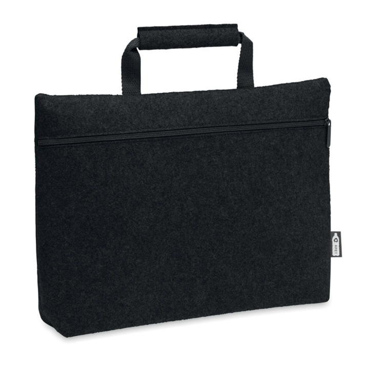 Чанта за лаптоп Blent, Филц, 15", 38X6.5X28см, RPET, Черен