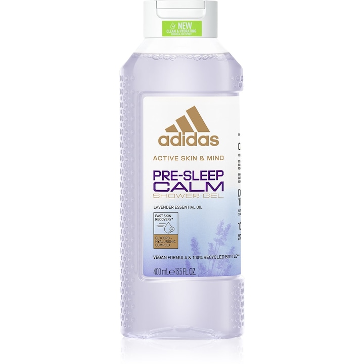 Adidas active skin&mind Pre-sleep calm unisex tusfürdő, 400 ml
