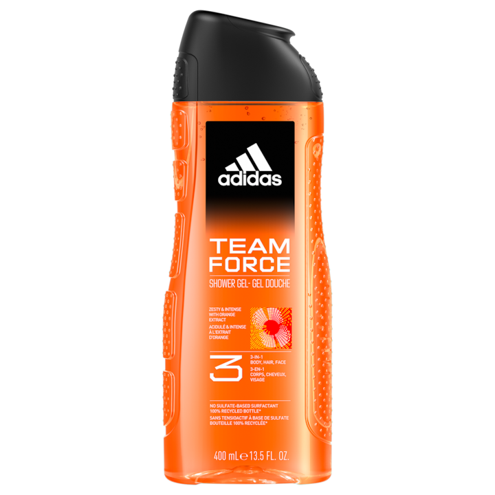Adidas férfi tusfürdő Team force, 400 ml