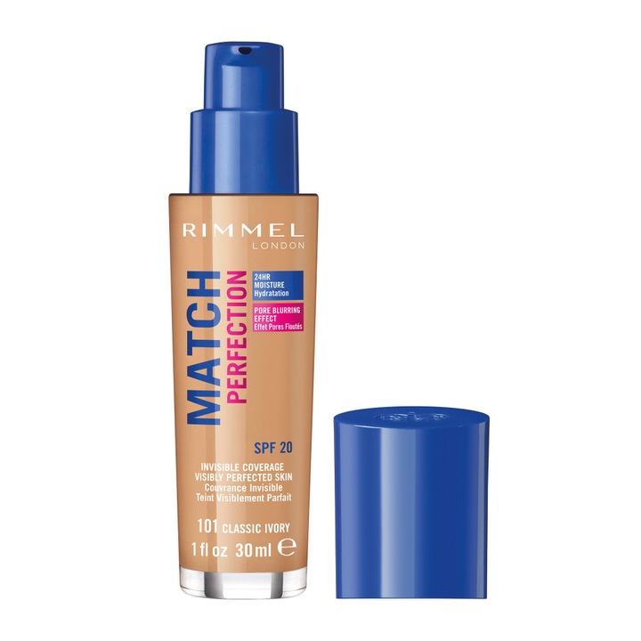 Фон дьо тен Rimmel Match Perfection 101 Classic Ivory, 30 мл