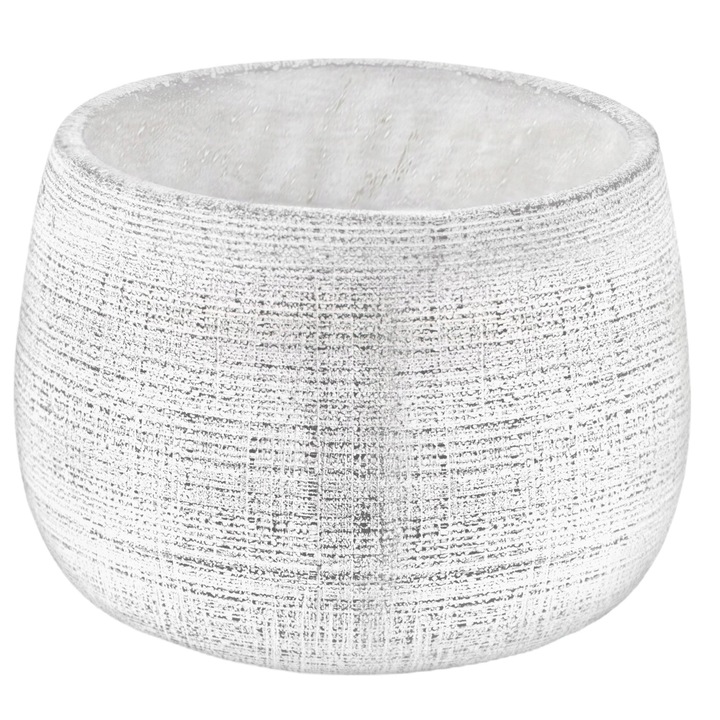 Ghiveci de flori, Polnix, Beton, 12.5 cm, Gri