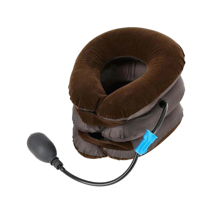 Guler cervical de elongare, Corectia coloanei, Eliminarea durerilor cervicale, gonflabil, Discopatie, 3 camere, pentru toate varstele