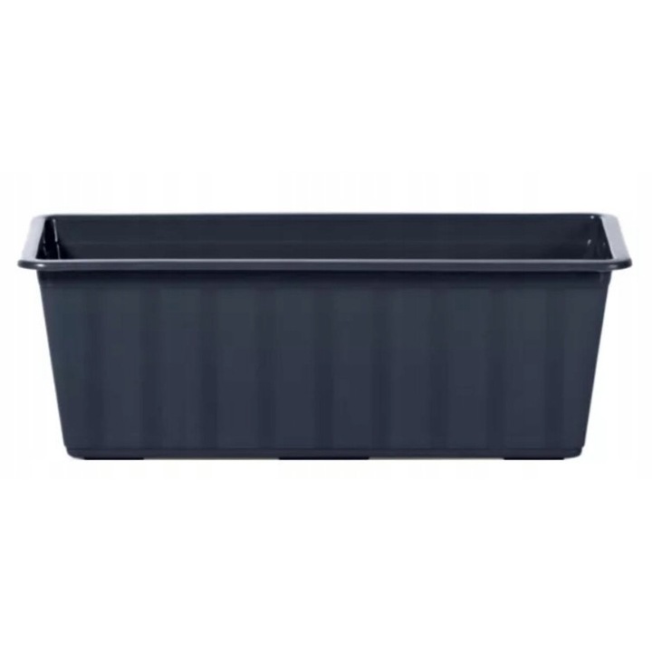 Ghiveci, Prosperplast, Plastic, 50 cm, Gri inchis