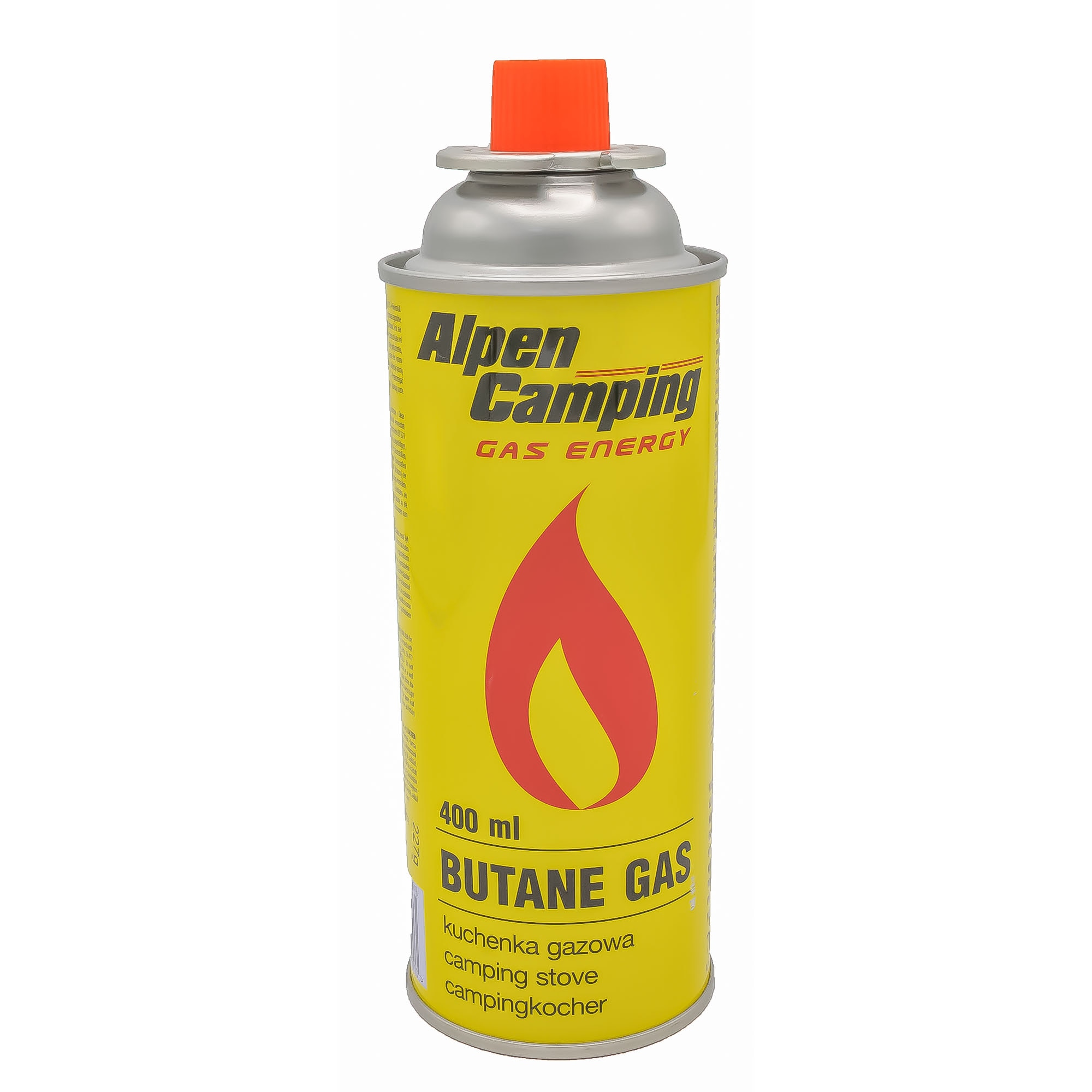 Cartouche de gaz 400 ml Alpen Camping. certificat : Pi 0437, conforme