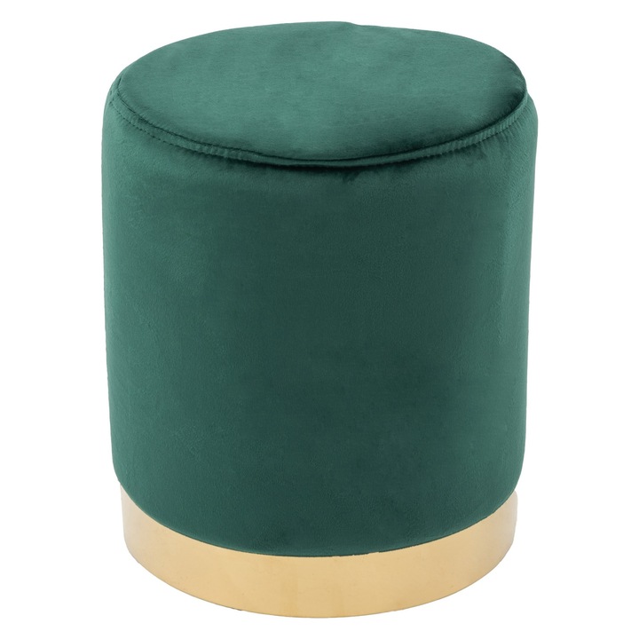 Taburet tapitat cu stofa premium, K008, verde