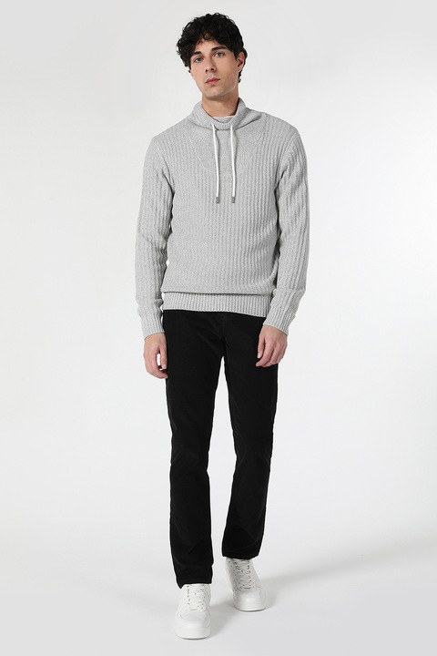 COLIN'S, Pulover cu snur, Gri melange