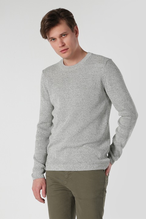 COLIN'S, Pulover cu decolteu la baza gatului, Gri/Kaki