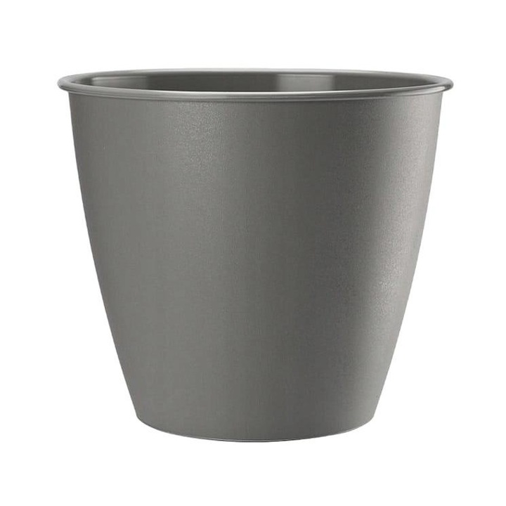 Ghiveci pentru flori, Galicja, Azalea, Plastic, 13x12cm, Gri