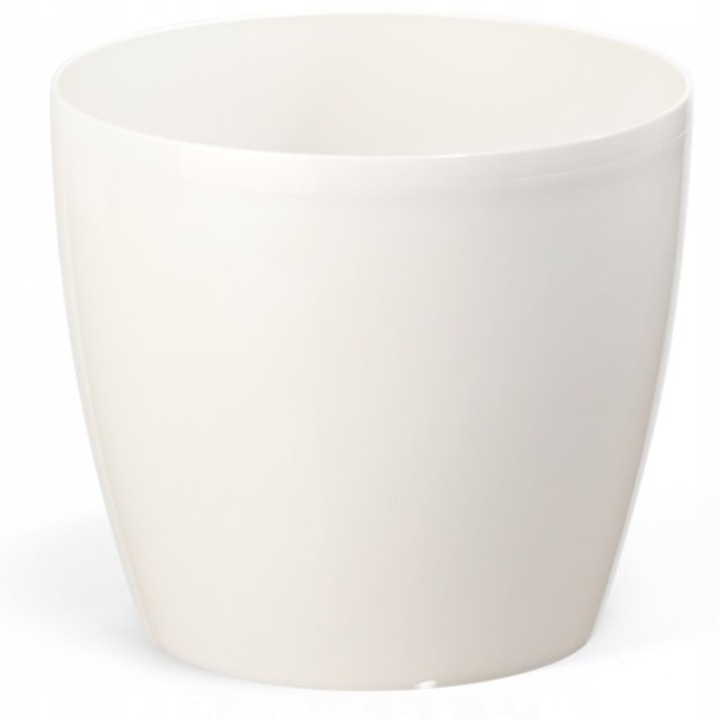 Ghiveci, Lamela, 10 cm, Plastic, Alb