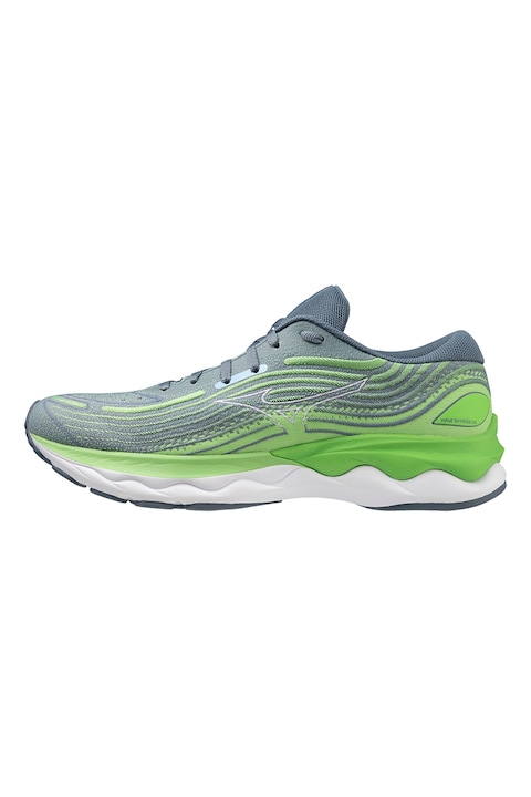 Mizuno, Обувки за бягане Wave Skyrise, Зелен/Въглен сиво