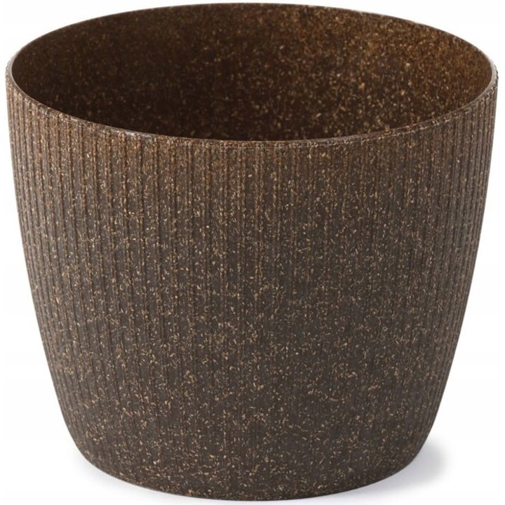 Ghiveci, Lamela, 8 cm, Plastic, Maro