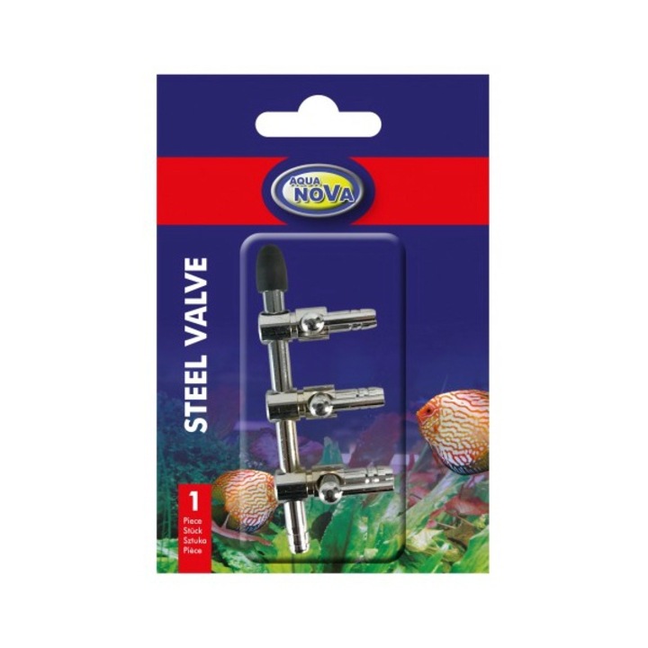 Teu aer NV-S3, Aqua Nova, Metal, 3 iesiri, Negru/Argintiu