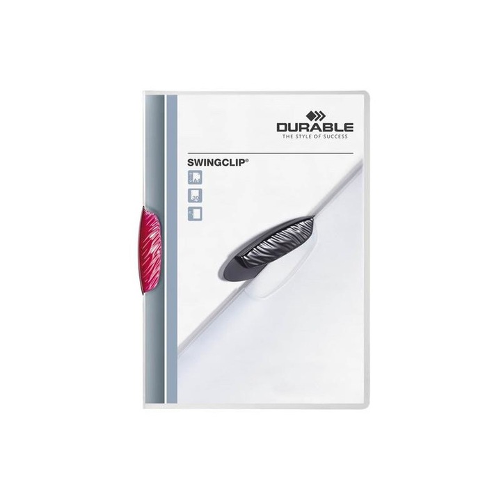 Durable 6208855 Папка Durable Swingclip A4 30 листа червена с клипс